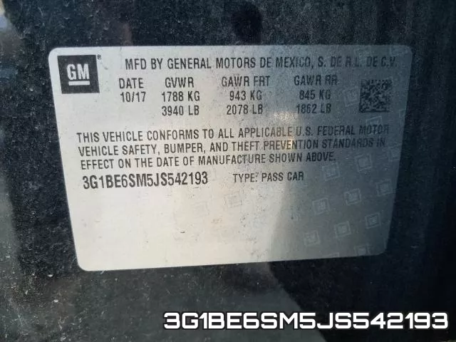 3G1BE6SM5JS542193 фото 2