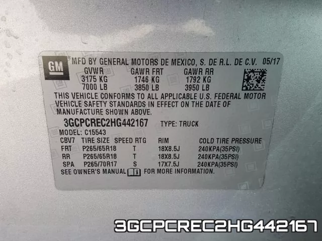 3GCPCREC2HG442167 фото 2