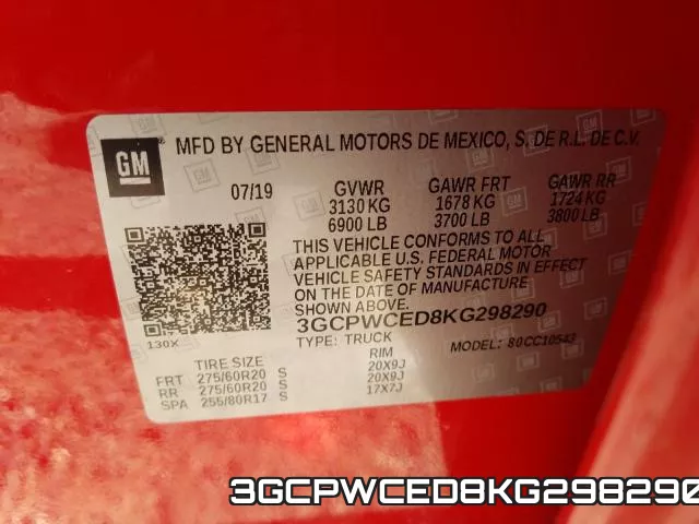 3GCPWCED8KG298290 фото 2