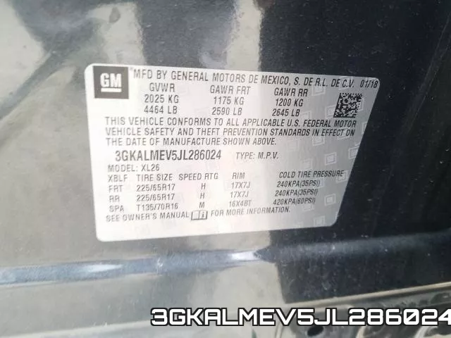 3GKALMEV5JL286024 фото 2