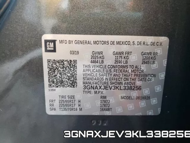 3GNAXJEV3KL338256 фото 2