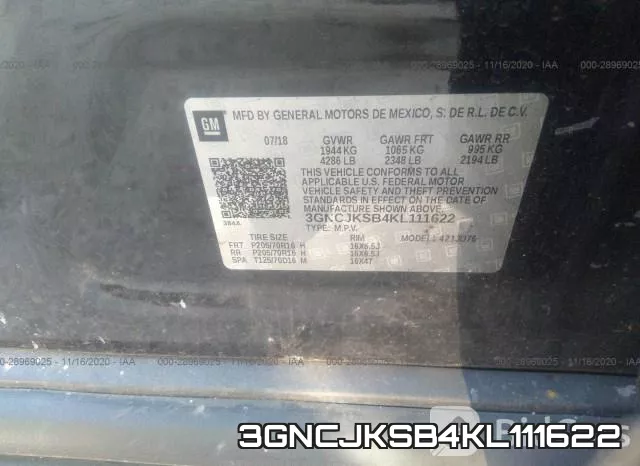 3GNCJKSB4KL111622 фото 10