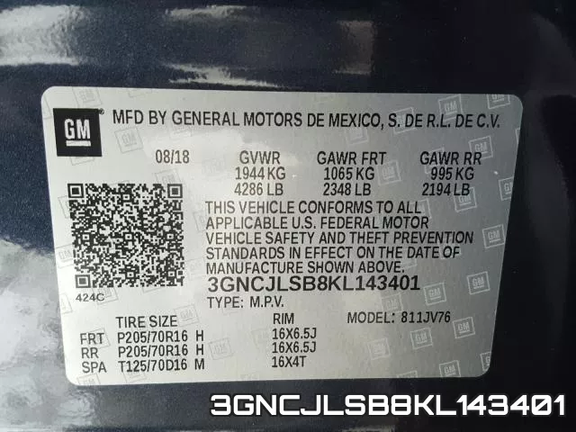 3GNCJLSB8KL143401 фото 2