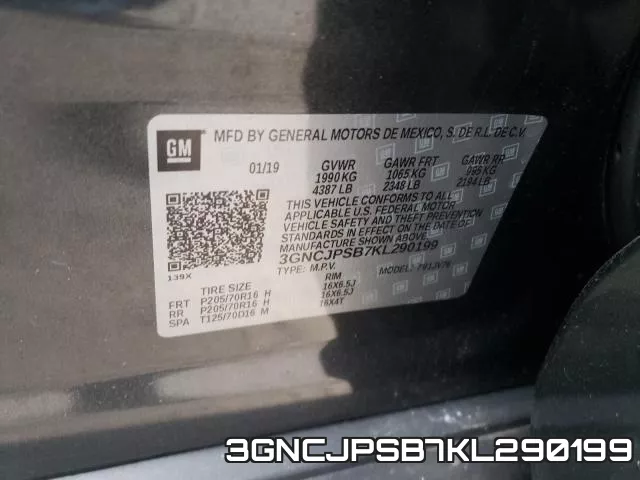 3GNCJPSB7KL290199 фото 2