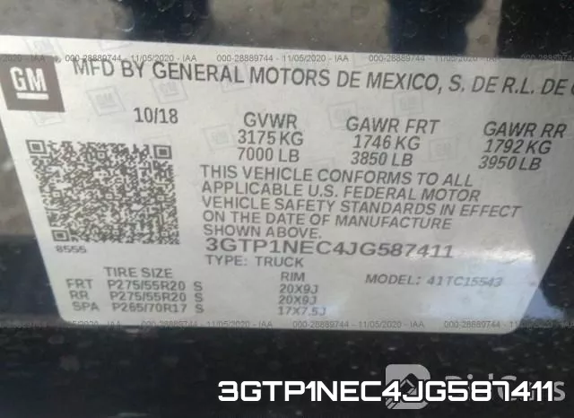 3GTP1NEC4JG587411 фото 10