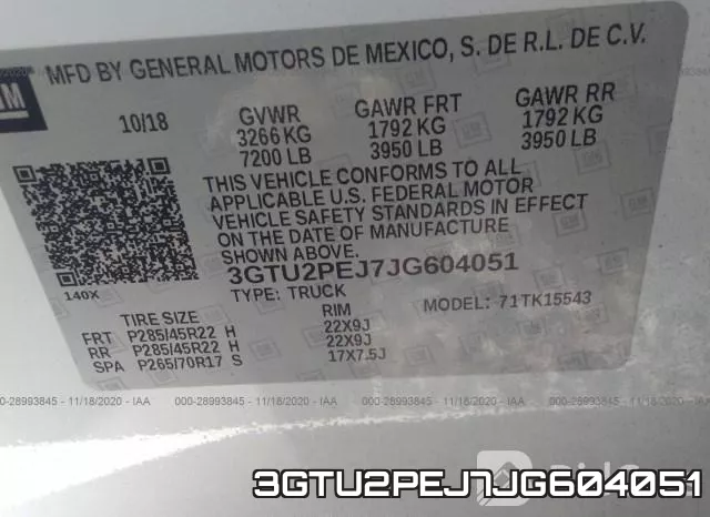 3GTU2PEJ7JG604051 фото 10