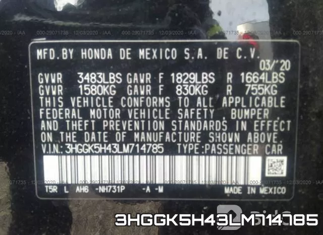 3HGGK5H43LM714785 фото 10