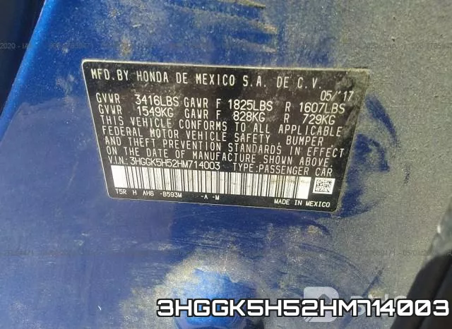 3HGGK5H52HM714003 фото 10