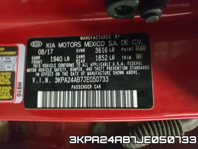 3KPA24AB7JE050733 фото 2