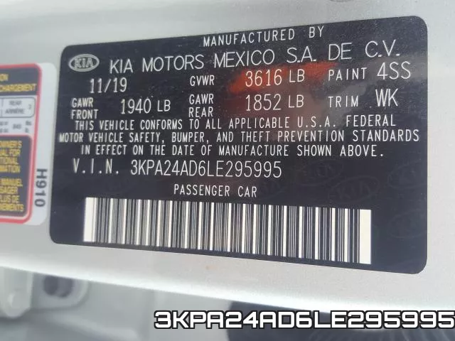 3KPA24AD6LE295995 фото 2