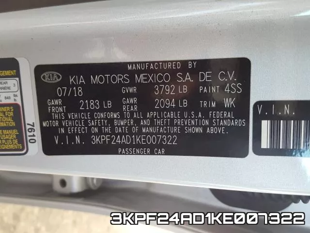 3KPF24AD1KE007322 фото 2