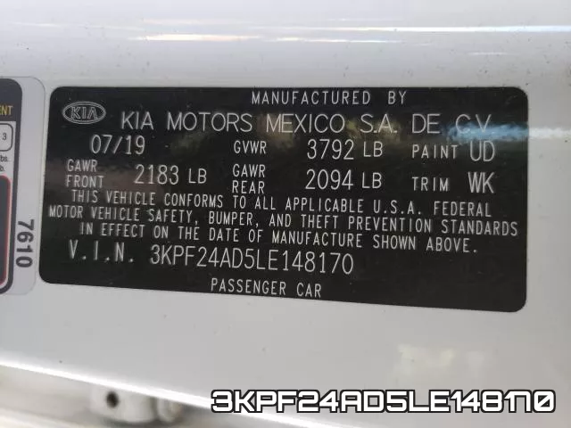 3KPF24AD5LE148170 фото 2
