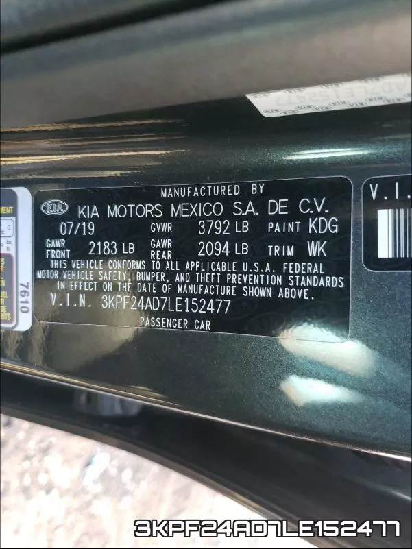 3KPF24AD7LE152477 фото 2