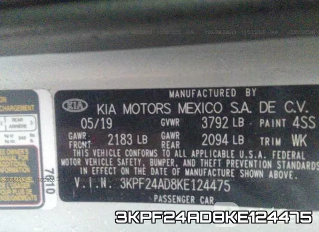 3KPF24AD8KE124475 фото 9