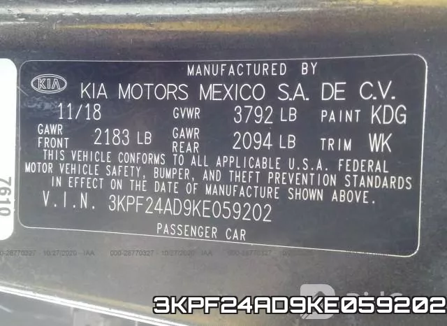 3KPF24AD9KE059202 фото 8