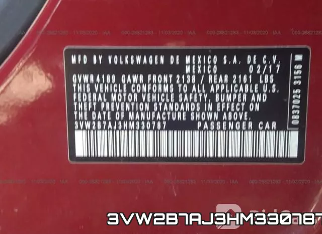 3VW2B7AJ3HM330787 фото 10