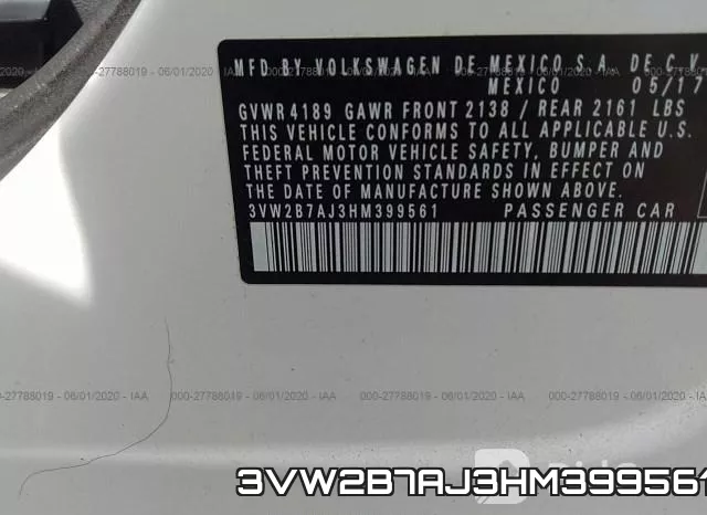 3VW2B7AJ3HM399561 фото 9