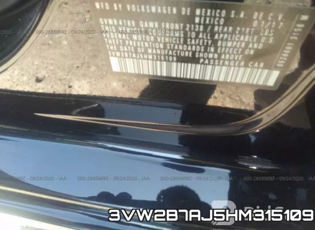 3VW2B7AJ5HM315109 фото 8