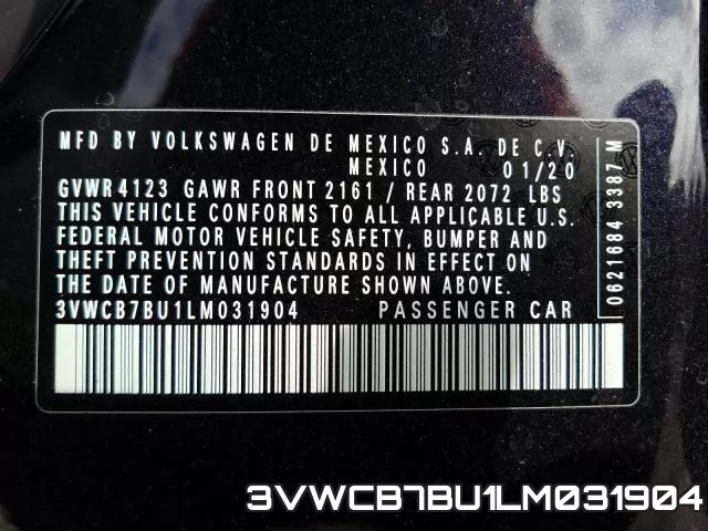 3VWCB7BU1LM031904 фото 2