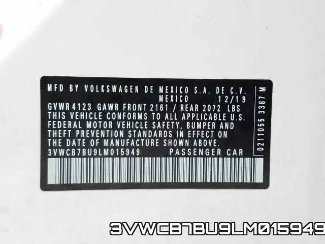 3VWCB7BU9LM015949 фото 2