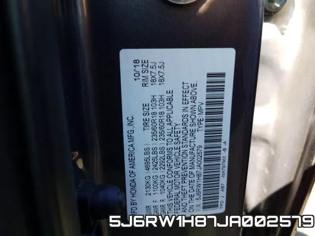 5J6RW1H87JA002579 фото 2