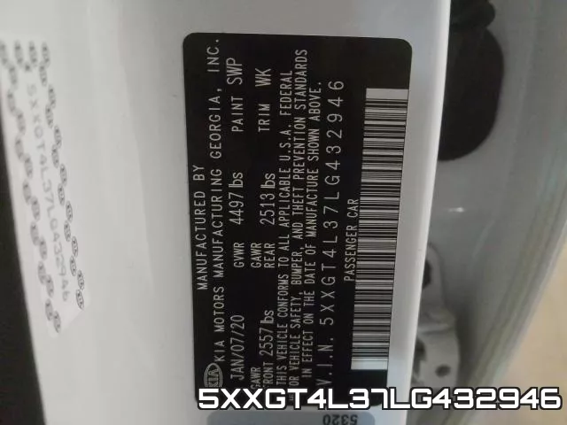 5XXGT4L37LG432946 фото 2