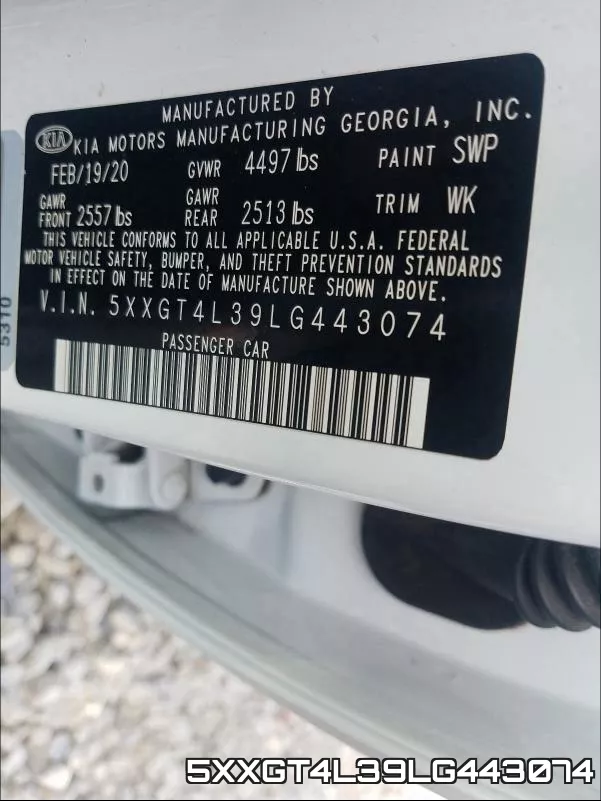 5XXGT4L39LG443074 фото 2