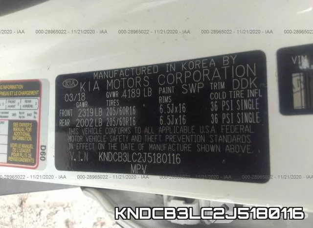 KNDCB3LC2J5180116 фото 10
