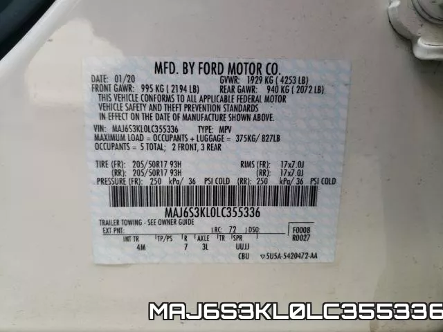 MAJ6S3KL0LC355336 фото 2