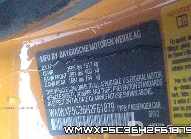 WMWXP5C36H2F61879 фото 9