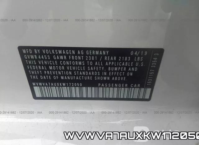 WVWVA7AUXKW172050 фото 10