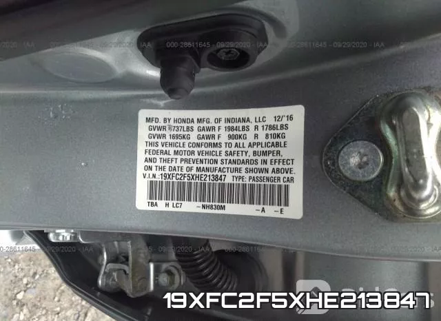 19XFC2F5XHE213847 фото 9