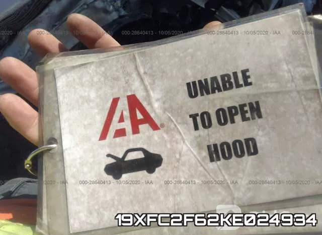 19XFC2F62KE024934 фото 2