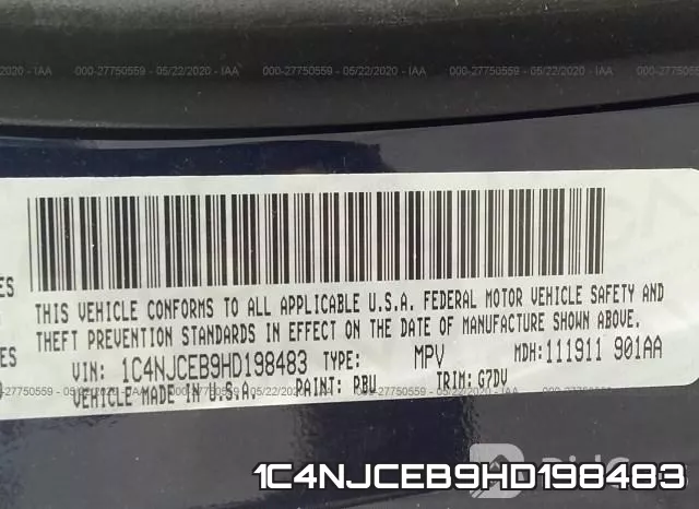 1C4NJCEB9HD198483 фото 10