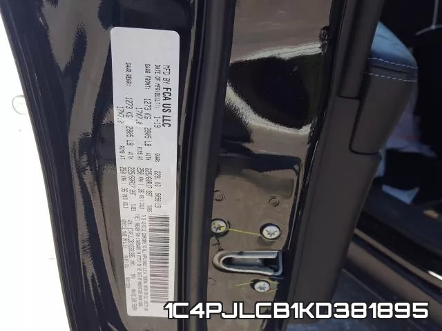 1C4PJLCB1KD381895 фото 2