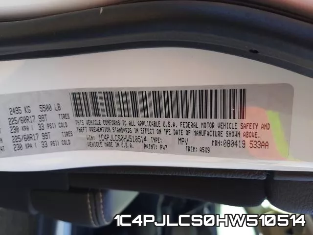 1C4PJLCS0HW510514 фото 2