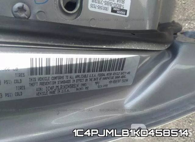 1C4PJMLB1KD458514 фото 10
