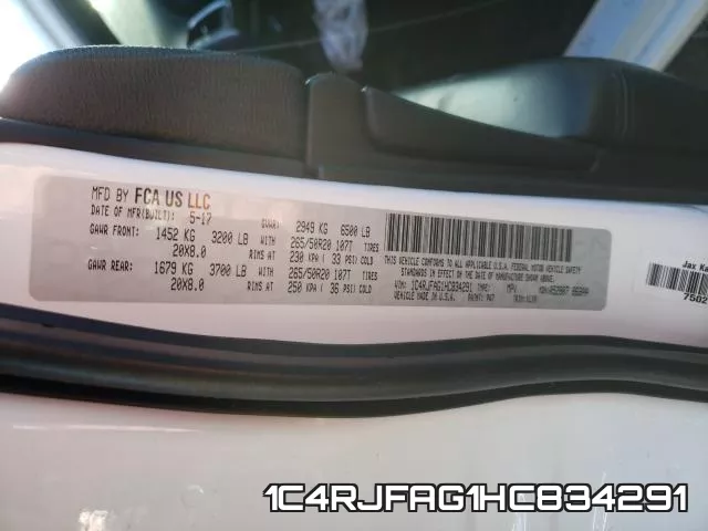 1C4RJFAG1HC834291 фото 2