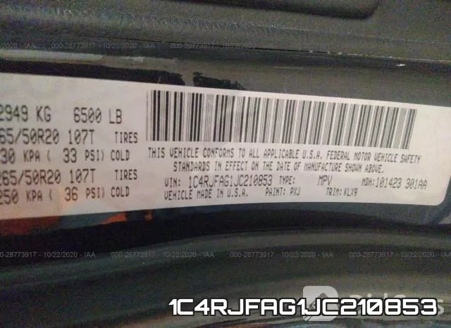 1C4RJFAG1JC210853 фото 10