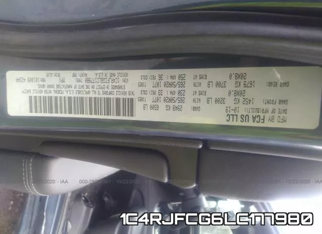 1C4RJFCG6LC177980 фото 10