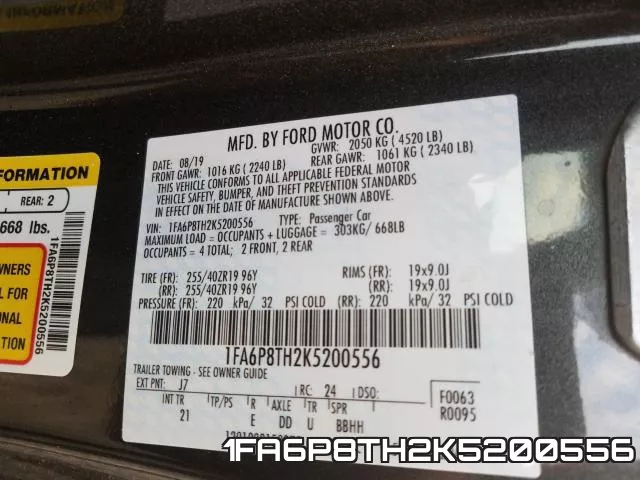 1FA6P8TH2K5200556 фото 2