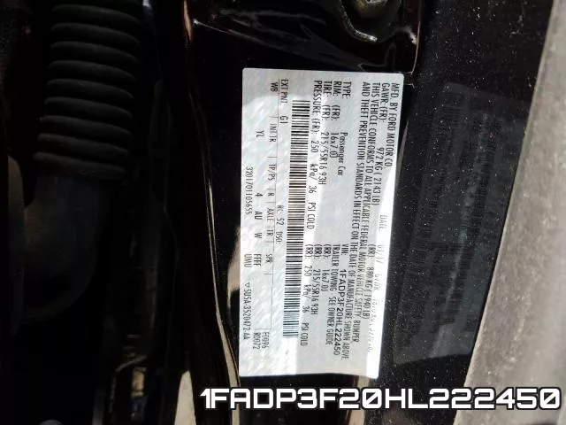 1FADP3F20HL222450 фото 2