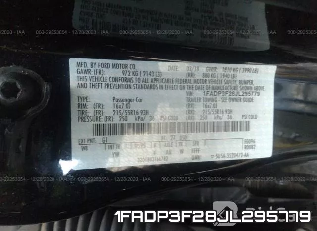 1FADP3F28JL295779 фото 10