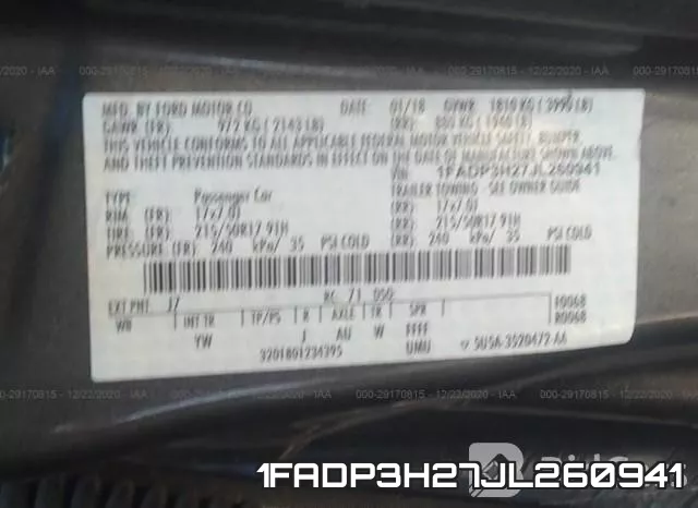 1FADP3H27JL260941 фото 10