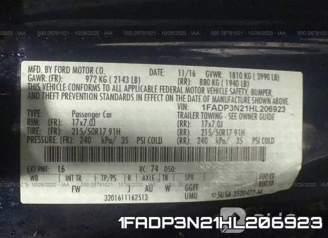 1FADP3N21HL206923 фото 10