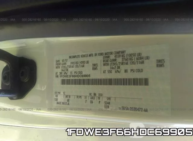 1FDWE3F66HDC69905 фото 10