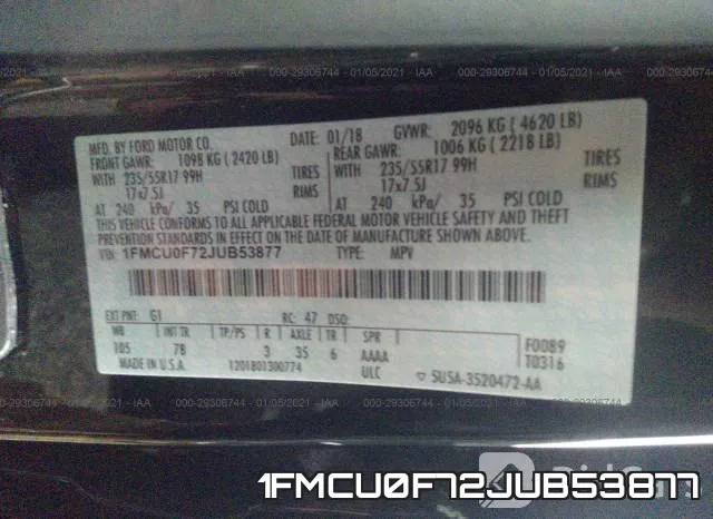 1FMCU0F72JUB53877 фото 8