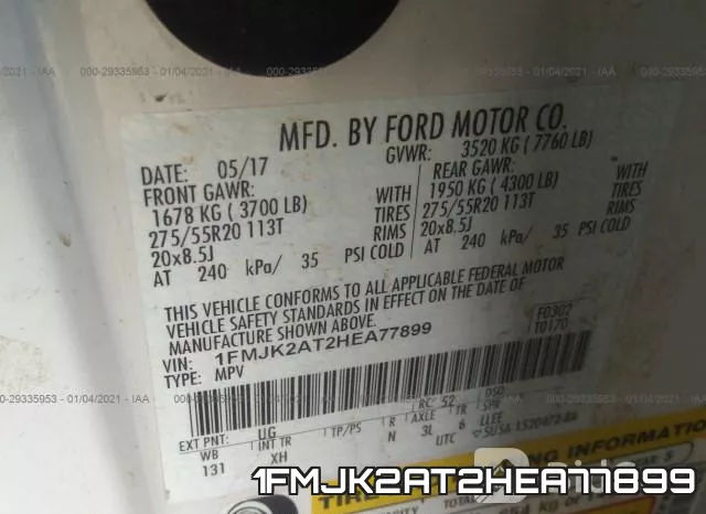 1FMJK2AT2HEA77899 фото 10