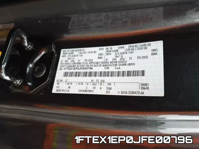 1FTEX1EP0JFE00796 фото 2