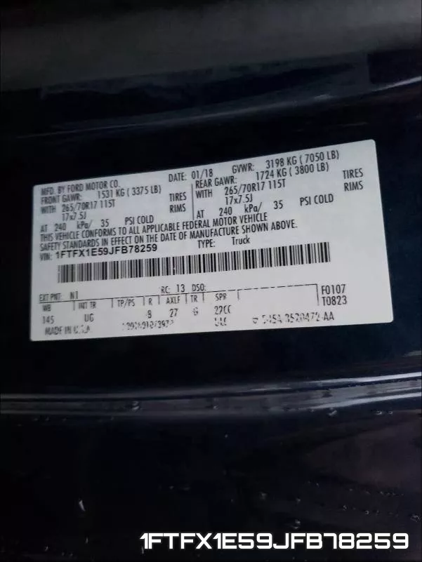 1FTFX1E59JFB78259 фото 2